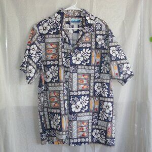 Excellent of Hawaii Blue Hawaiian Button Shirt